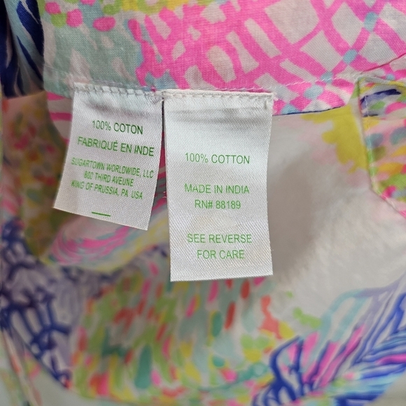 Lilly Pulitzer Womens Amelia Island May Roar Of The Seas Tunic Top Sz XS Coastal - Picture 12 of 14
